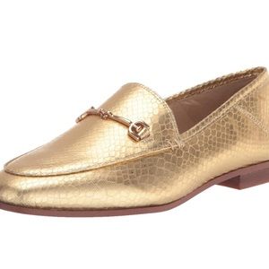 Sam Edelman Women's Loraine Loafer in Gold Boa Metallic size 7